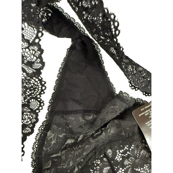 Maidenform Sexy Must Have Sheer Lace Thong Underwear Dmeslt Black XL / 8 - Picture 3 of 5